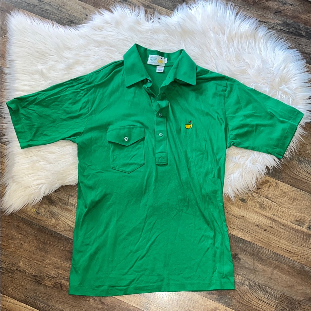 Augusta National Golf Shop Polo Shirt Green Masters Logo Mens Large